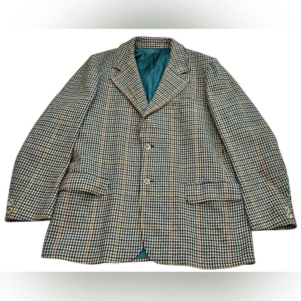 Vtg Pendleton Wool Houndstooth Jacket - image 1